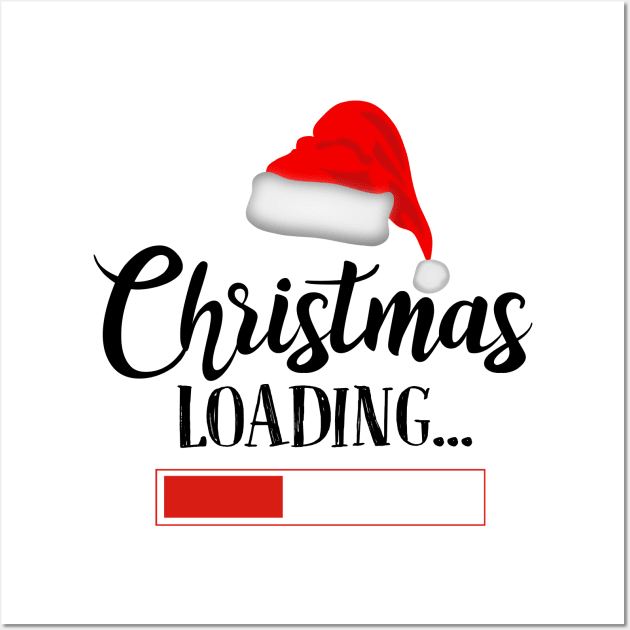 Christmas Loading T-shirt Wall Art by kimmygoderteart